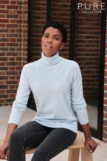 Pure Collection Cashmere Polo Neck Sweater (D44421) | £140