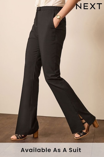 Black Tailored Stretch Flare Trousers lima (D44748) | £24