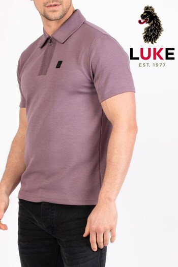 Luke 1977 Hardy Purple lange Polo Shirt (D44877) | £80
