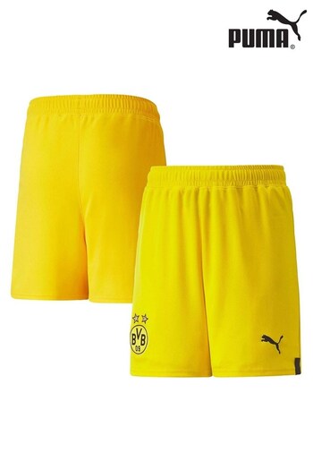 Puma White Borussia Dortmund Tan 2022-23 Football Shorts (D45330) | £25