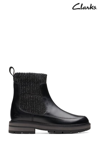 Clarks Black Kids Multi Fit Prague Boots (D45395) | £54 - £58