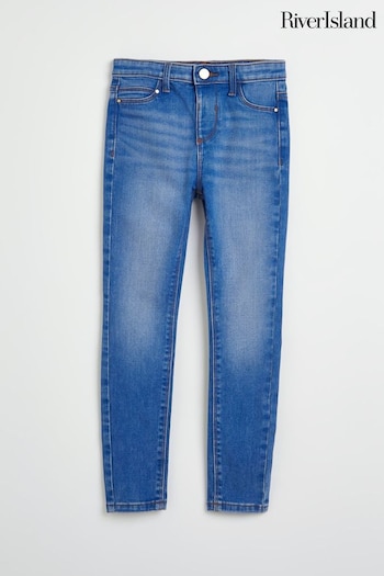 River Island Girls Blue Clean Skinny Jeans (D45445) | £18