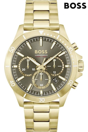 BOSS Gold Plated Gents Troper Sport Lux Watch (D45464) | £299