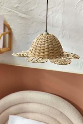 Natural Rattan Flower Easy Fit Shade (D45637) | £52