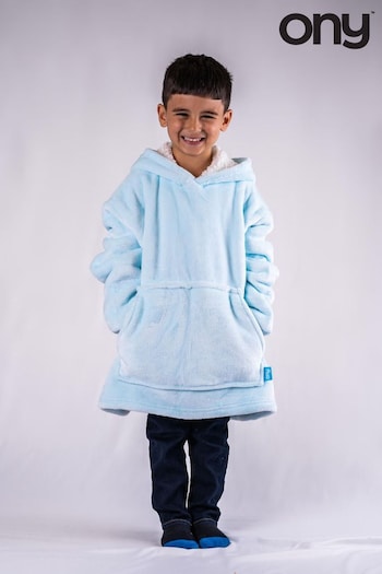Blue Ony Soft Cosy Fleece Extra Thick Oversized Blanket Hoodie (D45850) | £27
