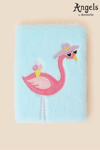 Angels by Accessorize Blue Fluffy Flamingo Notebook (D45934) | £10