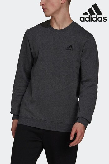 adidas Grey Sportswear Essentials Fleece Sweatshirt (D46104) | £33