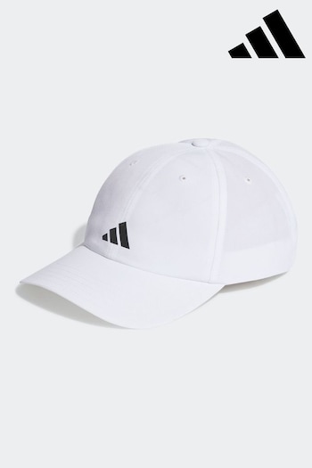 adidas White Adult Running Essentials AEROREADY Six-Panel Baseball Cap Dot (D46120) | £15
