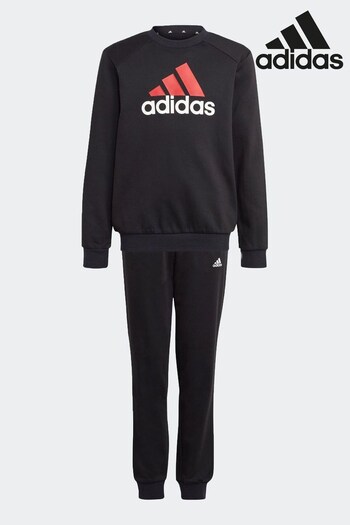 adidas Black germanywear Junior Essentials Big Logo Fleece Jogger Set Kids (D46124) | £40