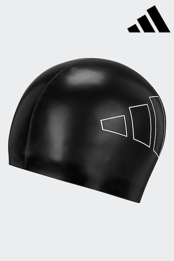 adidas Black Adult Logo Swim Cap (D46143) | £13