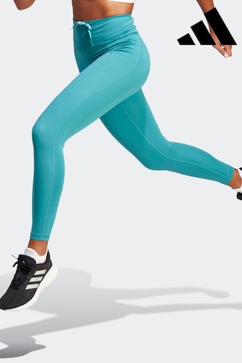 adidas Turquoise Blue Performance Running Essentials 7/8 Leggings (D46259) | £38