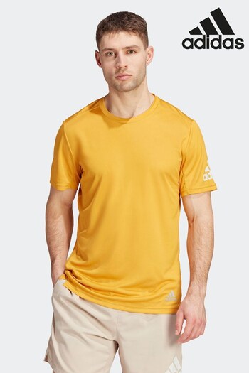 adidas Yellow Performance Run It T-Shirt (D46260) | £28