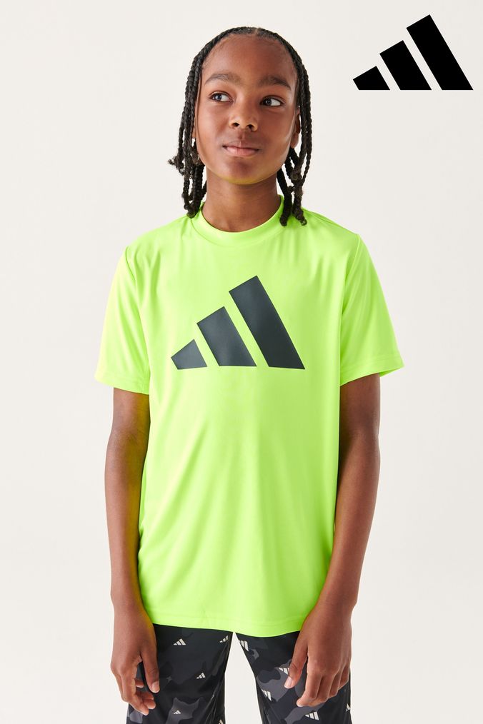 Buy Boys Short Sleeve Adidas Green Tops Online Next UK