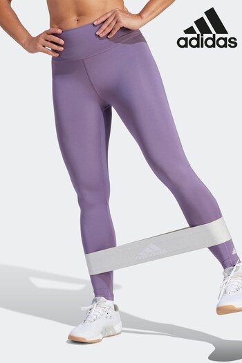 adidas Purple Optime Long Leggings (D46295) | £45