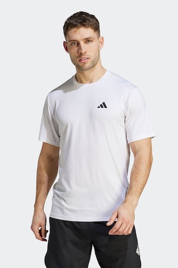 adidas ladies White PERFORMANCE Train Essentials Stretch Training T-Shirt (D46299) | £23