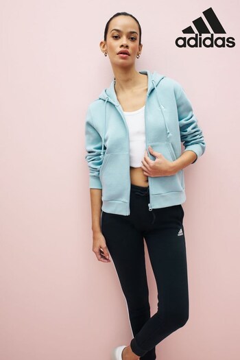 adidas Blue Sportswear All Szn Fleece Full-Zip Hoodie (D46334) | £55