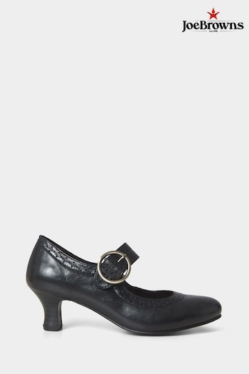 Joe Browns Black Mimi Leather Mary Jane Shoes (D46366) | £55