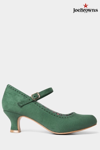 Joe Browns Green Delightful Mary Jane Suede Shoes (D46372) | £50