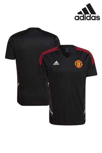 adidas Black Manchester United Training Football Jersey (D46429) | £43
