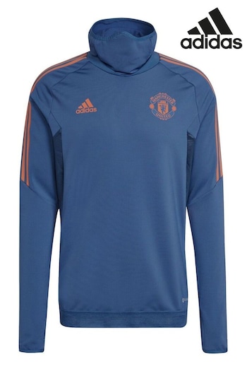 adidas Blue Manchester United Pro Training Top (D46457) | £90