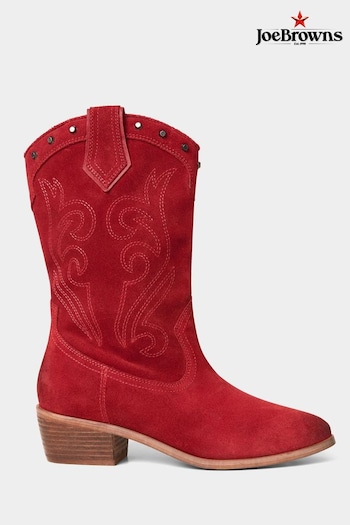 Joe Browns Red Bourbon Street Suede Boots (D46592) | £95