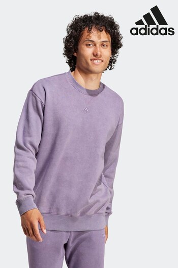 adidas Purple ALL SZN Long Sleeve Sweatshirt (D46633) | £45
