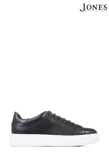 Jones Bootmaker Sedbergh Smart Leather Black Trainers (D46861) | £99