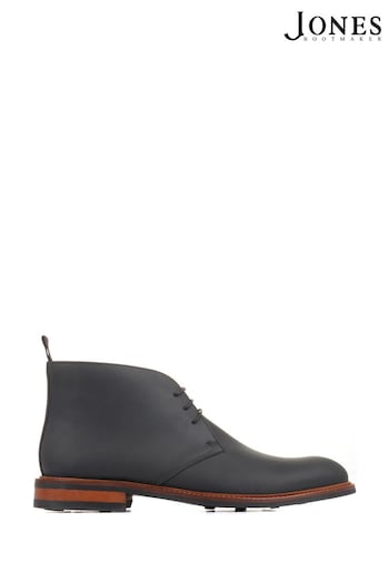 Jones Bootmaker Driffield Leather Black Chukka Fall Boots (D46870) | £110