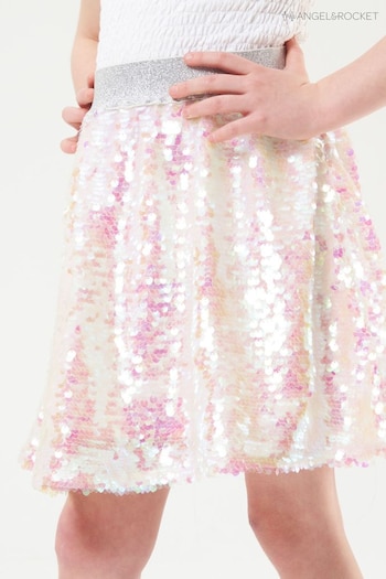 Angel & Rocket Pink Iridescent Sequin Skirt (D47073) | £26 - £31