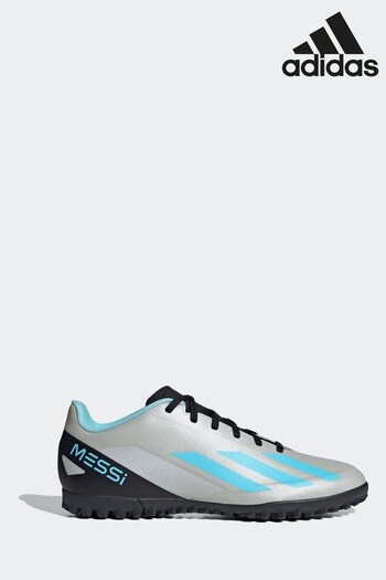 adidas Silver Adult X Crazyfast Messi.4 Turf Boots (D47093) | £50