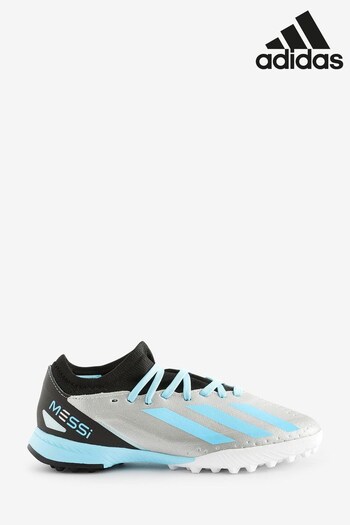 adidas Silver Kids X Crazyfast Messi.3 Turf Boots (D47122) | £50