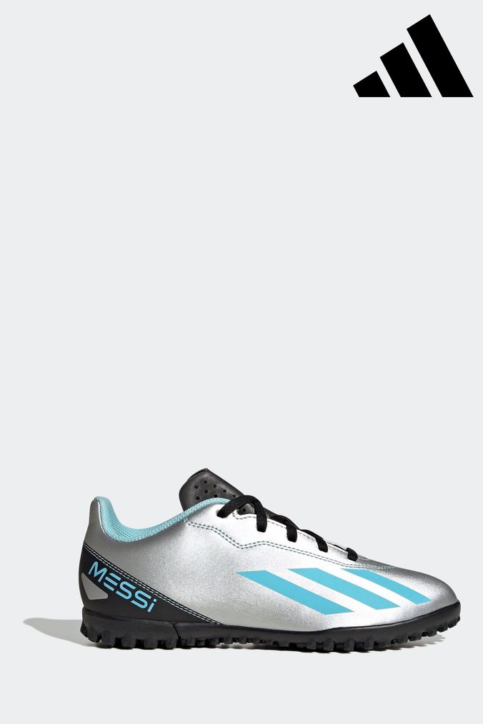 adidas Silver Kids X Crazyfast Messi.4 Turf how Boots (D47124) | £40