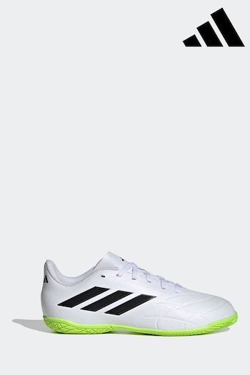 adidas White/Black Kids Copa Pure II.4 Football Boots Indoor (D47128) | £35