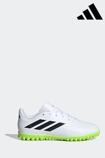 adidas White/Black Kids Copa Pure II.4 Turf Football Boots (D47129) | £35