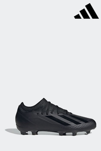 adidas Black Kids X Crazyfast 3 Firm Ground  Football Boots (D47141) | £50
