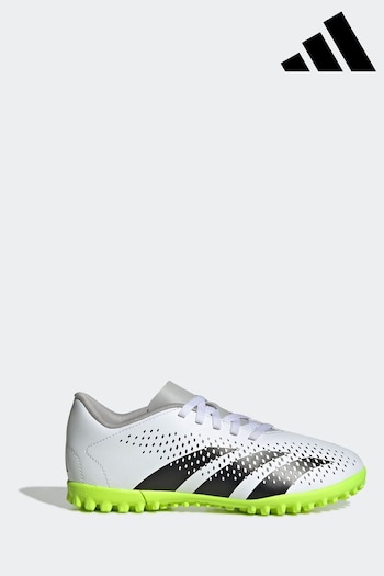 adidas White/Black Sport Performance Kids Predator Accuracy.4 Turf Football Boots (D47146) | £35