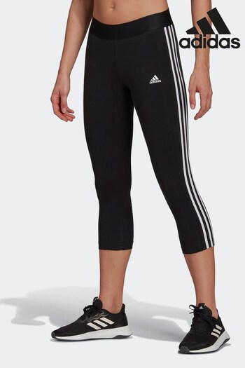 adidas Black Sportswear Essentials 3stripes 3/4 Length Leggings (D47367) | £23