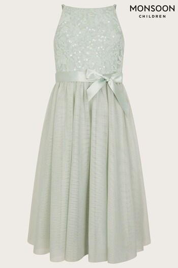 Monsoon Green Truth Lacey Sequin Dress (D47384) | £46 - £50