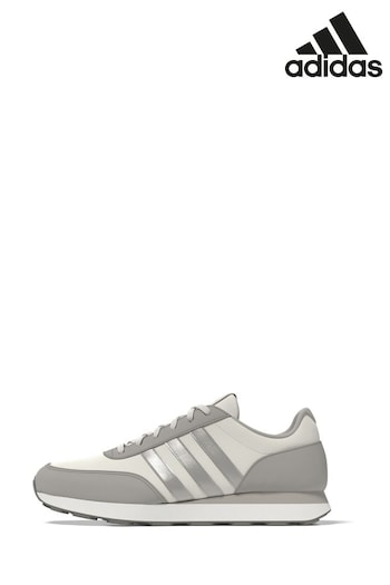 adidas White/Silver Sportswear Run 60S 3.0 Lifestyle Running Trainers (D47605) | £50