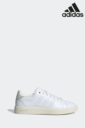 adidas White/Silver Advantage Trainers (D47620) | £80