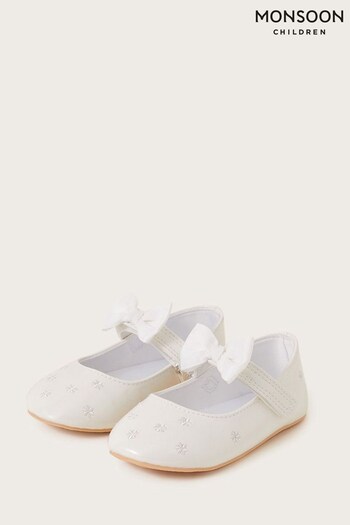 Monsoon Natural Patent Daisy Walkers Shoes (D47651) | £18
