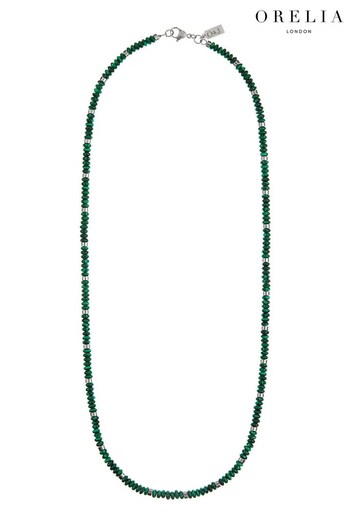 Orelia & Joe Silver Tone Semi Precious Beaded Necklace (D47658) | £32