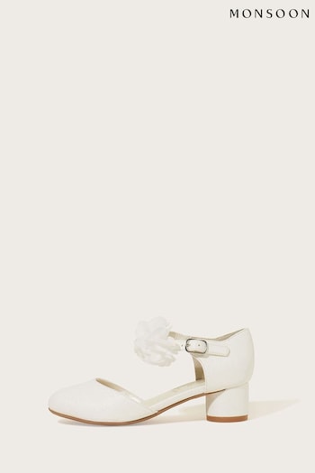 Monsoon Ivory Corsage Two-Part Heels (D47763) | £26 - £30