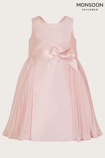 Monsoon Baby Pink Polly Pleated Bridesmaids Dress (D47819) | £42 - £47