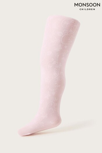 Monsoon Baby Pink Butterfly Lace Tights (D47848) | £6.50