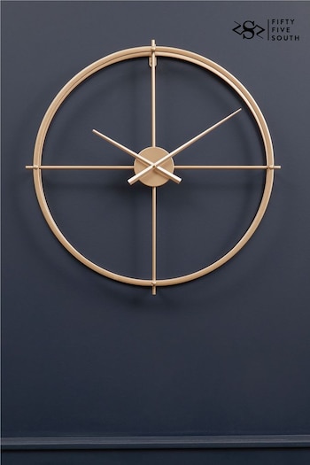 Fifty Five South Gold Kent 60cm Wall Clock (D48047) | £75