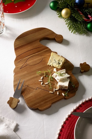 Wooden Christmas Gonk Cheese Board (D48076) | £18