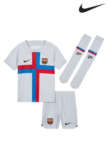 Nike White White Barcelona Third Stadium Kit 2022-23 (D48221) | £55