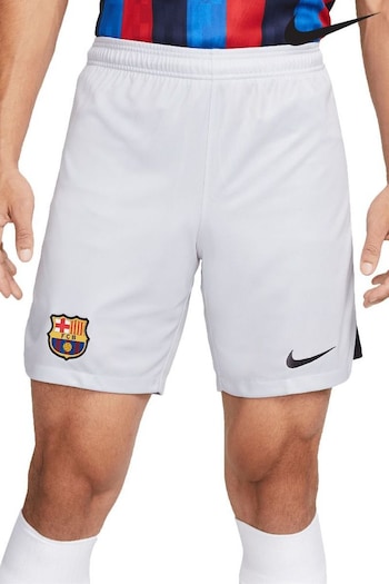 Nike Silver Barcelona Third Stadium Football Shorts 2022-23 (D48222) | £38