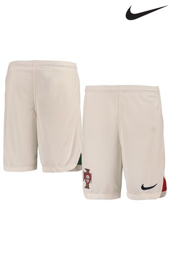 Nike White Portugal Away Stadium Football Shorts 2022-23 (D48230) | £33